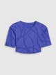 mini: Damski crop top treningowy 4F 4FWAW25TFTSF1520 - niebieski (6)