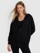  4F Damska bluza rozpinana z kapturem 4F 4FWAW25TSWSF1886  czarna Czarny