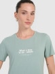 mini: Damski t-shirt z nadrukiem 4F 4FWAW25TTSHF2322 - turkusowy (3)