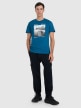 mini: Męski t-shirt z nadrukiem 4F 4FWAW25TTSHM3124 - niebieski (2)