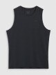 Męski tank top treningowy 4F 4FWMM00TFSLM0764 - czarny