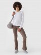 Damski longsleeve basic 4F 4FWMM00TLONF431 - biały