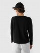Damski longsleeve basic 4F 4FWMM00TLONF431 - czarny
