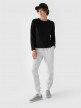 Damski longsleeve basic 4F 4FWMM00TLONF431 - czarny