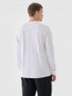 Męski longsleeve basic 4F 4FWMM00TLONM432 - biały
