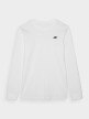 Męski longsleeve basic 4F 4FWMM00TLONM432 - biały