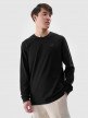 4F Męski longsleeve basic 4F 4FWMM00TLONM432  czarny Czarny