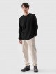 Męski longsleeve basic 4F 4FWMM00TLONM432 - czarny