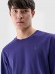 Męski longsleeve basic 4F 4FWMM00TLONM432 - granatowy