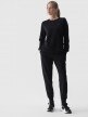 Damska bluza dresowa nierozpinana bez kaptura 4F 4FWMM00TSWSF1469 - czarna