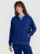 Damska bluza dresowa rozpinana z kapturem 4F 4FWMM00TSWSF1763 - granatowa