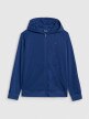 Damska bluza dresowa rozpinana z kapturem 4F 4FWMM00TSWSF1763 - granatowa