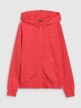 Damska bluza dresowa rozpinana z kapturem 4F 4FWMM00TSWSF1763 - czerwona