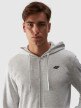 Męska bluza rozpinana z kapturem 4F 4FWMM00TSWSM1466 - szara