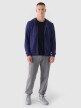 Męska bluza rozpinana z kapturem 4F 4FWMM00TSWSM1466 - granatowa