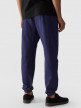 Męskie spodnie casual joggery 4F 4FWMM00TTROM0944 - granatowy