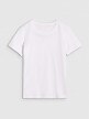 Damski t-shirt regular 4F 4FWMM00TTSHF2356 - biały