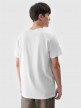 Męski t-shirt basic 4F 4FWMM00TTSHM2256 - biały