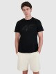 4F Męski tshirt z nadrukiem 4F 4FWMM00TTSHM2257  czarny Czarny