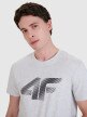 Męski t-shirt z nadrukiem 4F 4FWMM00TTSHM2257 - biały