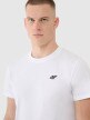 Męski t-shirt basic 4F 4FWMM00TTSHM2657 - biały