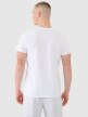Męski t-shirt basic 4F 4FWMM00TTSHM2657 - biały