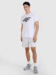 Męski t-shirt z nadrukiem 4F 4FWMM00TTSHM2658 - biały
