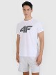 4F Męski tshirt z nadrukiem 4F 4FWMM00TTSHM2658  biały Biały