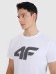 Męski t-shirt z nadrukiem 4F 4FWMM00TTSHM2658 - biały