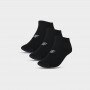 4F Damskie skarpetki niskie (3pack) 4F 4FWMM00USOCF276  czarne Głęboka czerń