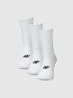 4F Damskie skarpetki za kostkę (3pack) 4F 4FWMM00USOCF474  białe Biały