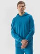 Męska bluza nierozpinana z kapturem 4F 4FWSS24TSWSM0948 - niebieska