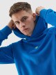 Męska bluza nierozpinana z kapturem 4F 4FWSS24TSWSM1010 - niebieska
