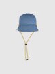 Kapelusz bucket hat dwustronny uniseks 4F 4FWSS25AHATU019 - niebieski