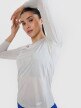 Damski longsleeve do biegania 4F 4FWSS25TFLOF328 - szary