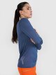 Damski longsleeve do biegania 4F 4FWSS25TFLOF328 - niebieski
