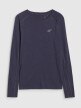 Damski longsleeve trekkingowy 4F 4FWSS25TFLOF332 - granatowy