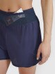 Damskie spodenki do biegania 4F 4FWSS25TFSHF0882 - granatowe