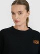 Damski longsleeve oversize 4F 4FWSS25TLONF393 - czarny