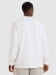 Męski longsleeve oversize 4F 4FWSS25TLONM390 - biały
