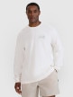 4F Męski longsleeve oversize 4F 4FWSS25TLONM390  biały Biały