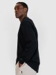 Męski longsleeve oversize 4F 4FWSS25TLONM390 - czarny