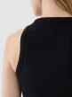 Damski top basic 4F 4FWSS25TSLEF119 - czarny