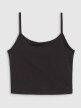 Damski crop-top na ramiączkach 4F 4FWSS25TSLEF127 - czarny