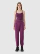 Damski crop-top na ramiączkach 4F 4FWSS25TSLEF127 - fioletowy