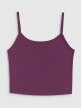 Damski crop-top na ramiączkach 4F 4FWSS25TSLEF127 - fioletowy