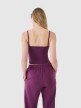 Damski crop-top na ramiączkach 4F 4FWSS25TSLEF127 - fioletowy