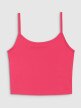 Damski crop-top na ramiączkach 4F 4FWSS25TSLEF127 - różowy
