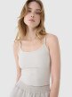 4F Damski croptop na ramiączkach 4F 4FWSS25TSLEF127  szary Szary