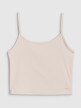 Damski crop-top na ramiączkach 4F 4FWSS25TSLEF127 - szary